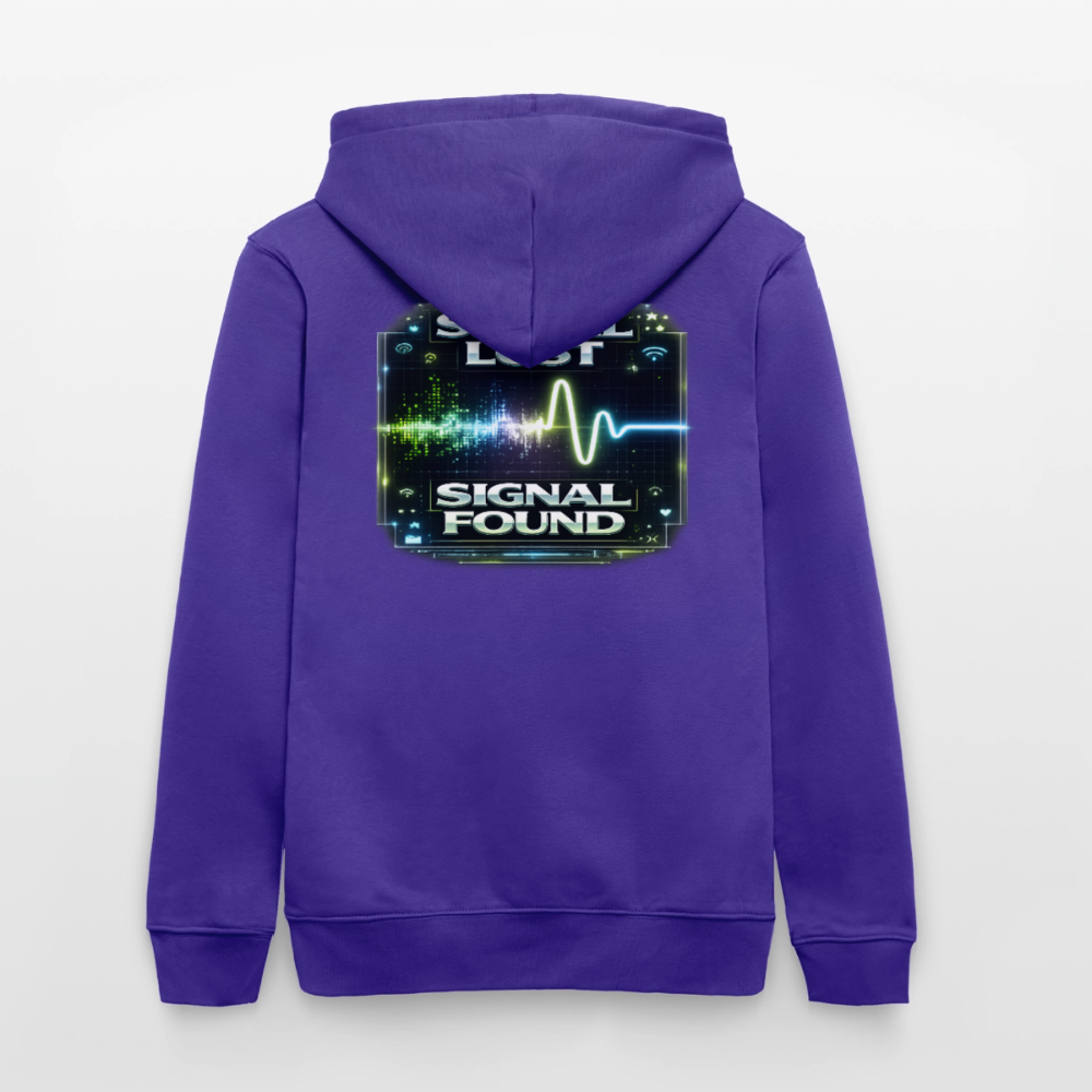Organic Hoody - Signal Restored - purple love 