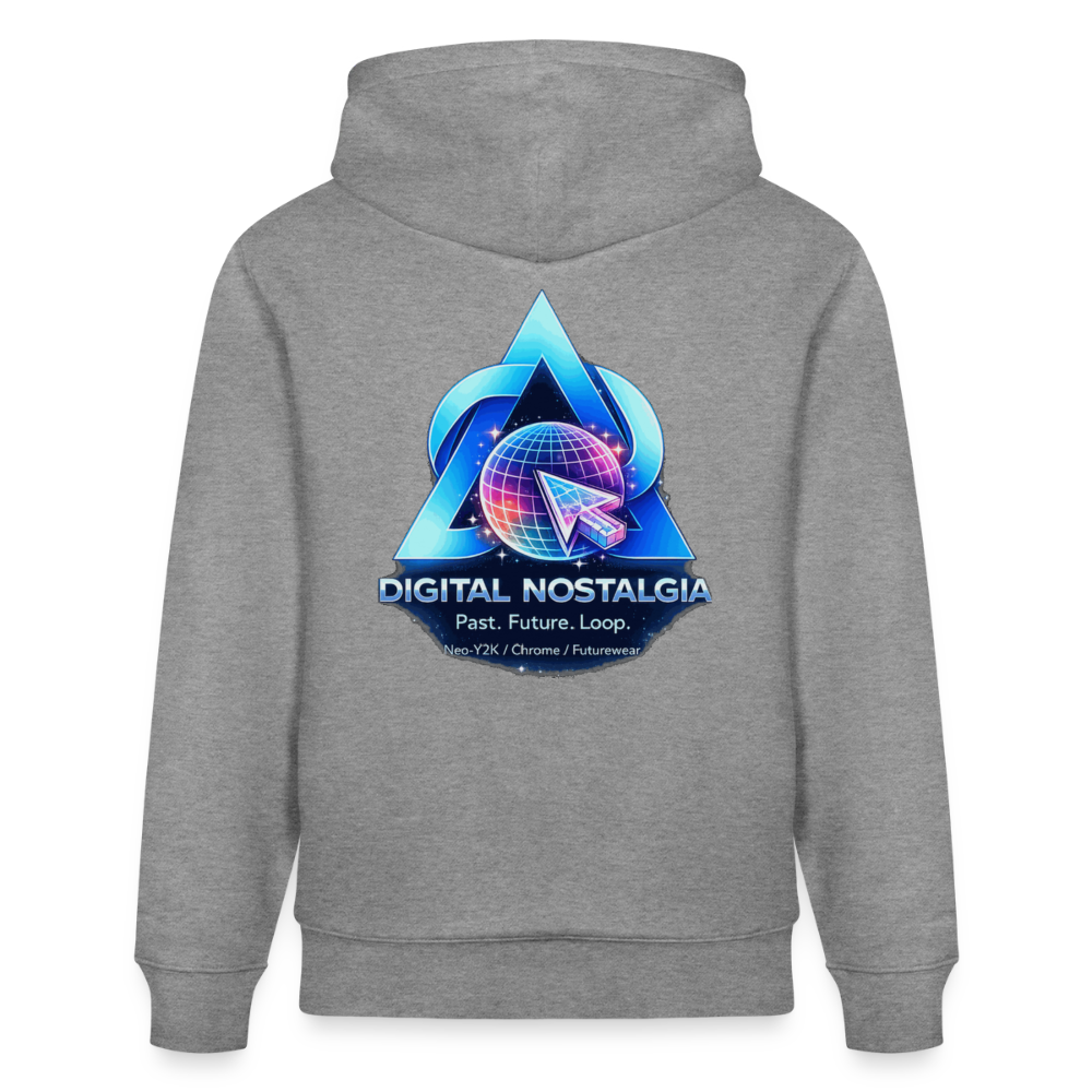 Organic Hoody - Eternal Quantum Era - slub heather grey