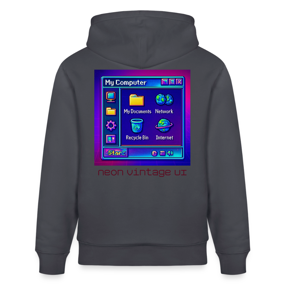 Organic Hoody - Retro Desktop - indigo blue