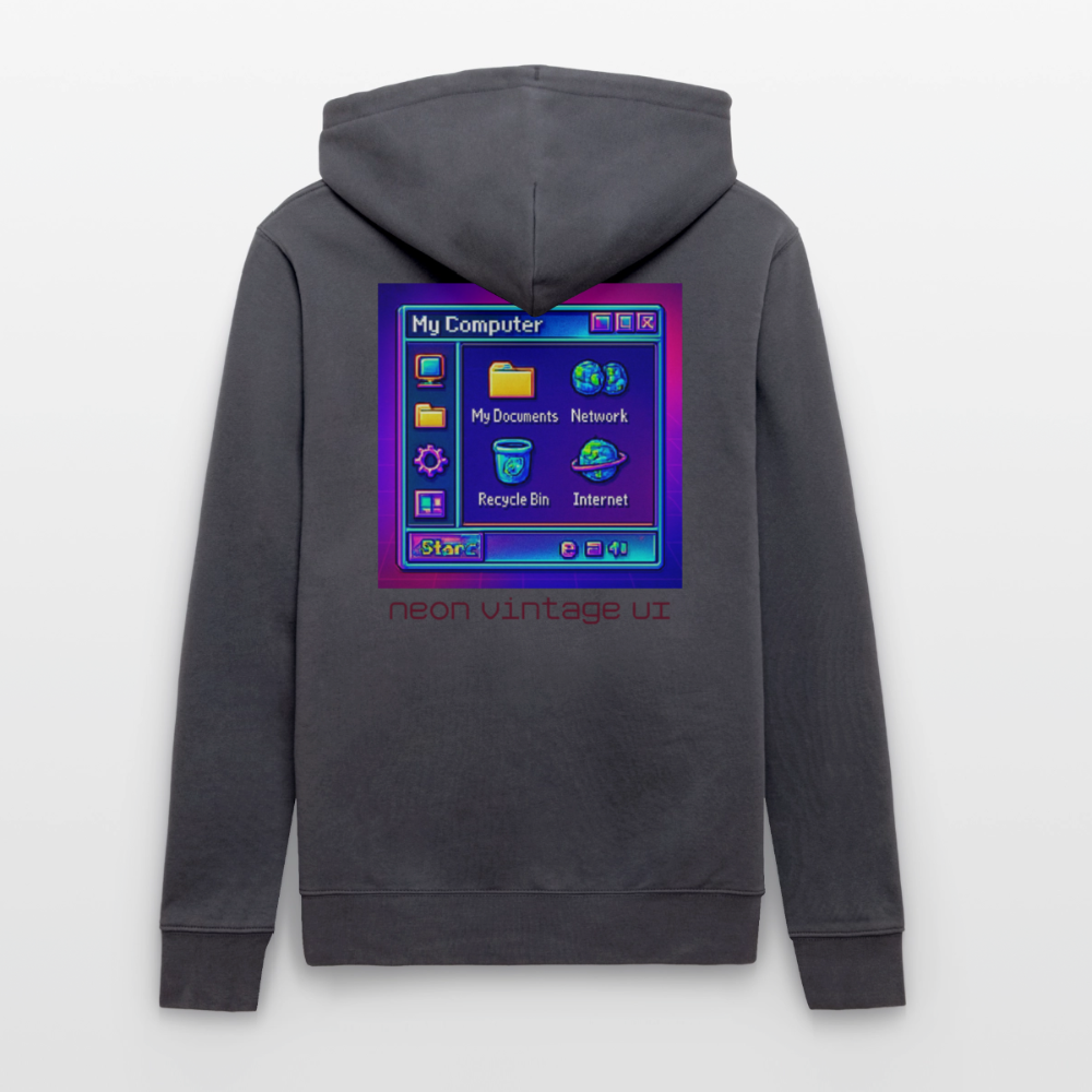 Organic Hoody - Retro Desktop - indigo blue