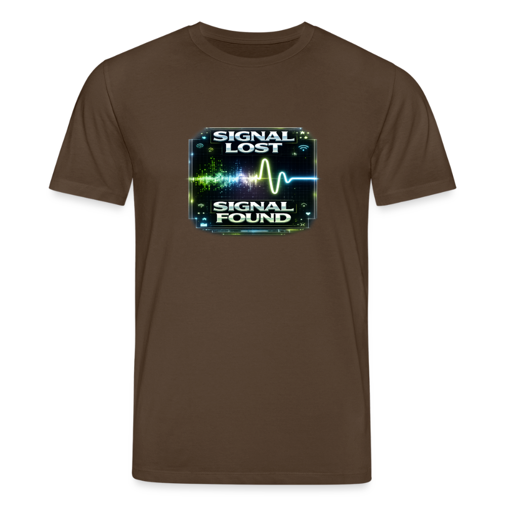 Organic T-Shirt - Signal Restored - mocha