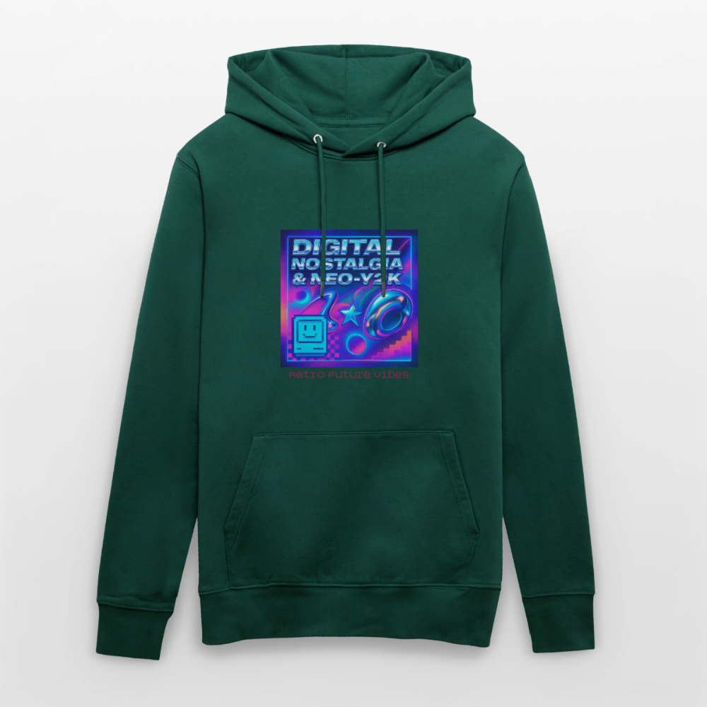 Organic Hoody - Digital Nostalgia - forest
