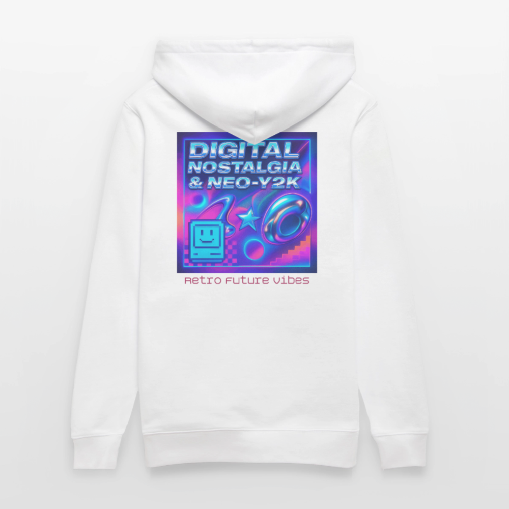 Organic Hoody - Digital Nostalgia - white