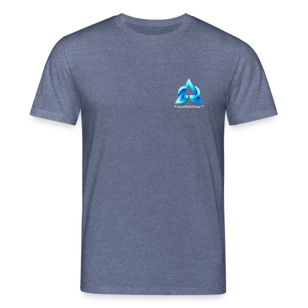 Organic T-Shirt - Retro Future Wave - dark heather blue