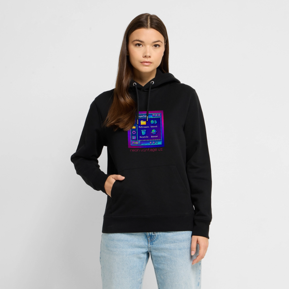 Organic Hoody - Retro Desktop - black