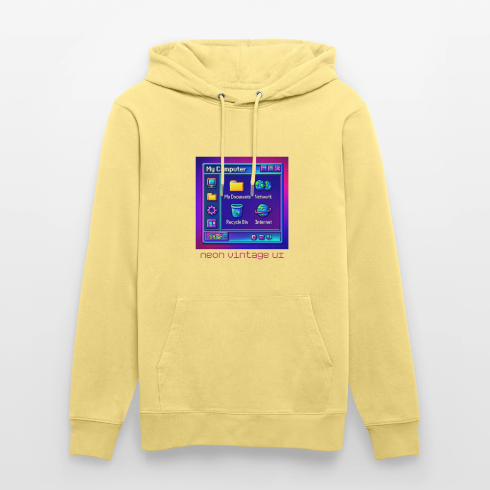 Organic Hoody - Retro Desktop - viva yellow 