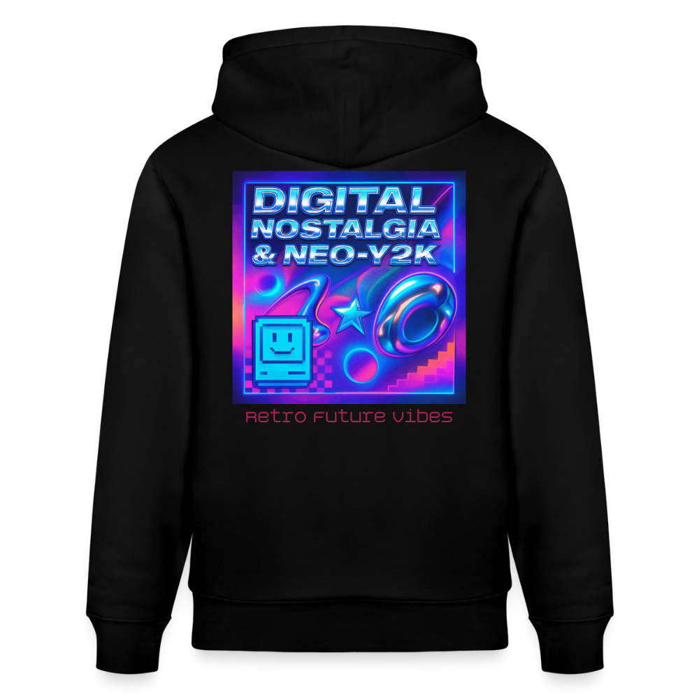 Organic Hoody - Digital Nostalgia - black
