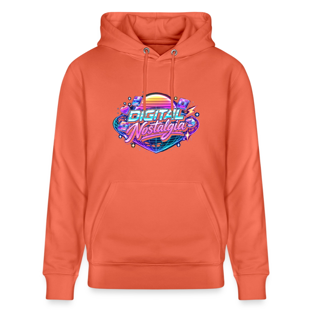 Organic Hoody - Retro Future Wave - light red