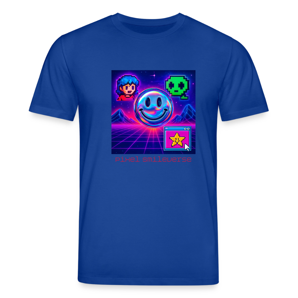 Organic T-Shirt - Retro Arcade Dream - majorelle blue