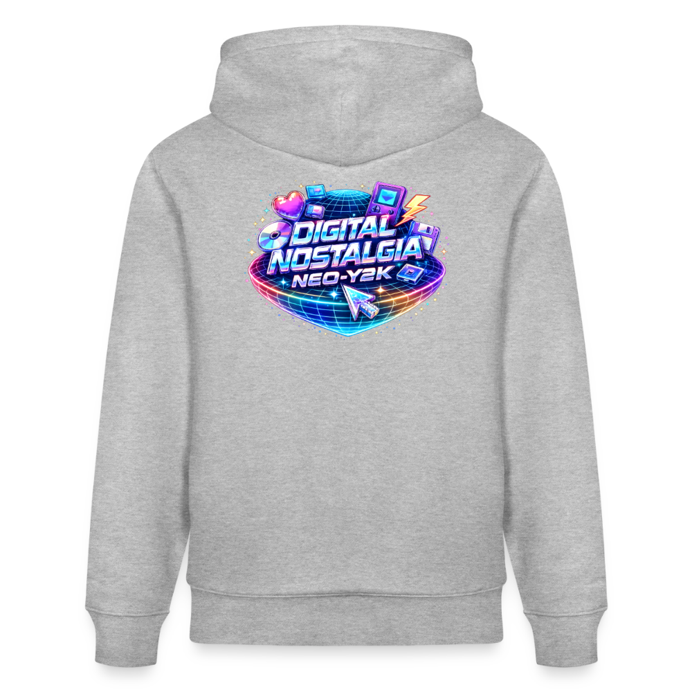 Organic Hoody - Neo Y2K Revival - heather grey