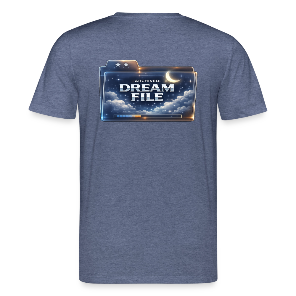 Organic T-Shirt - Archived Dream File - dark heather blue