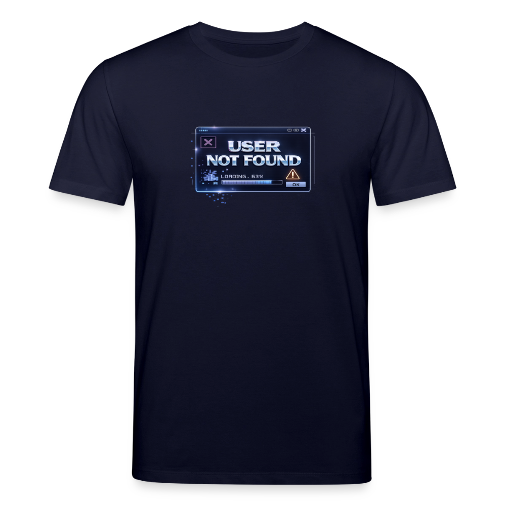 Organic T-Shirt - User Not Found - navy