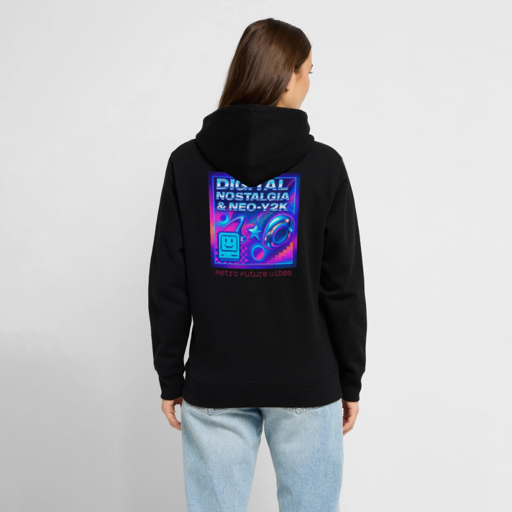 Organic Hoody - Digital Nostalgia - black