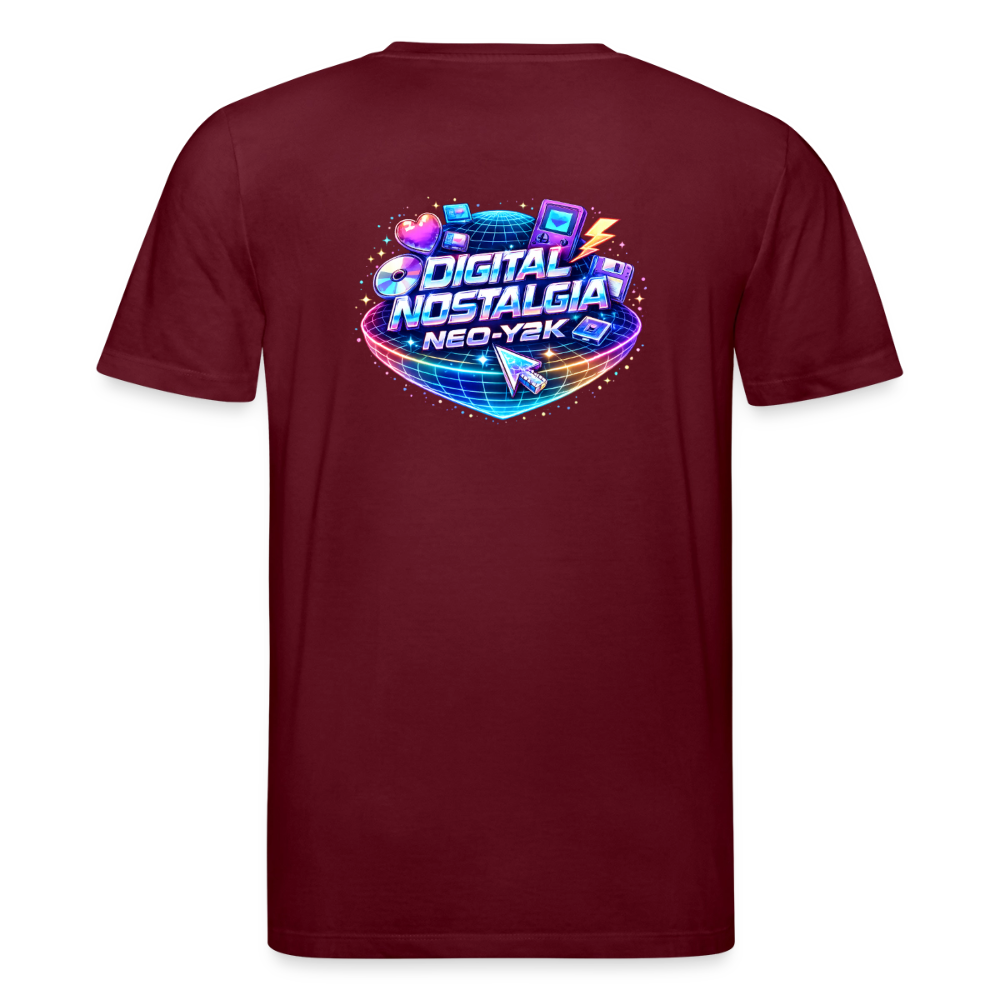Organic T-Shirt - Neo Y2K Revival - burgundy