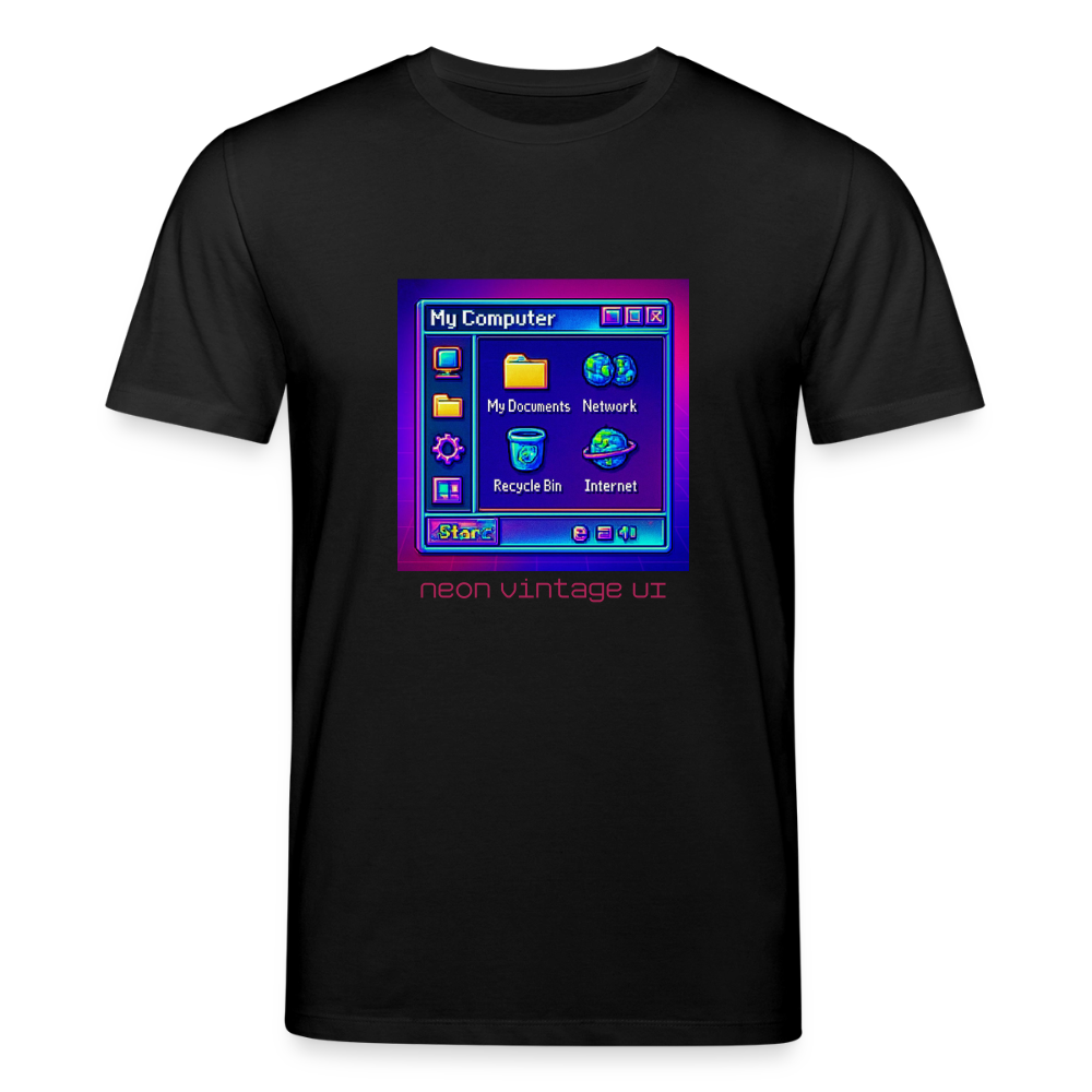 Organic T-Shirt - Retro Desktop - black