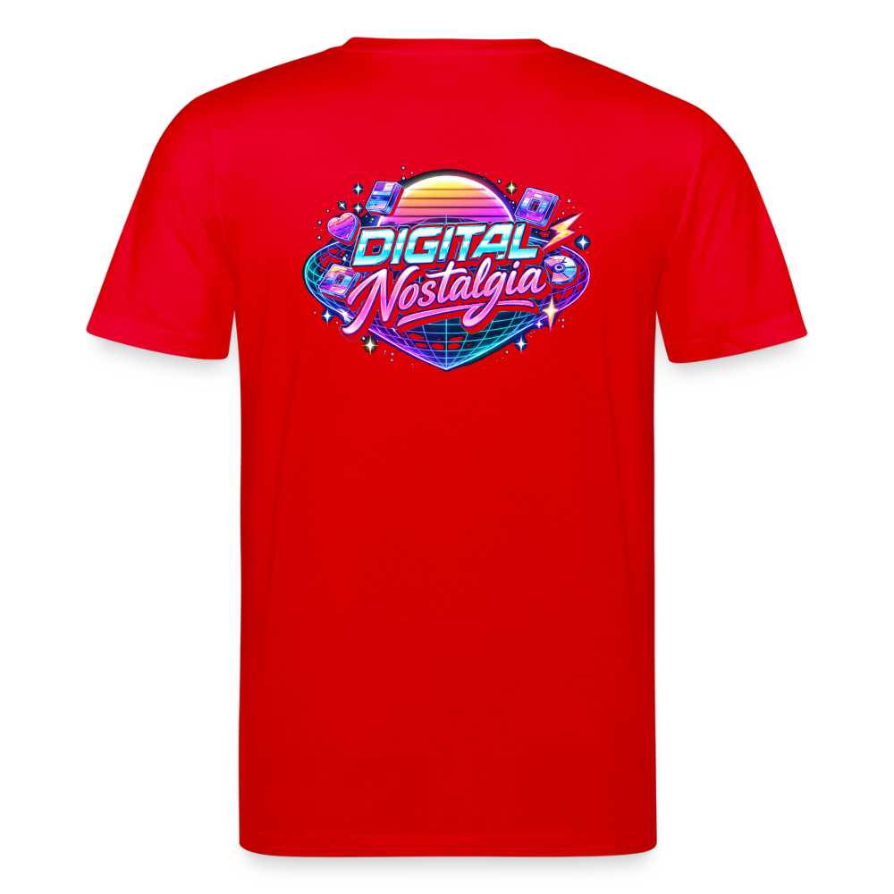 Organic T-Shirt - Retro Future Wave - red