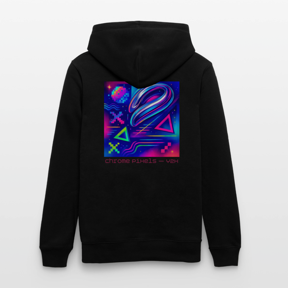 Organic Hoody - Neon Geometrics - black
