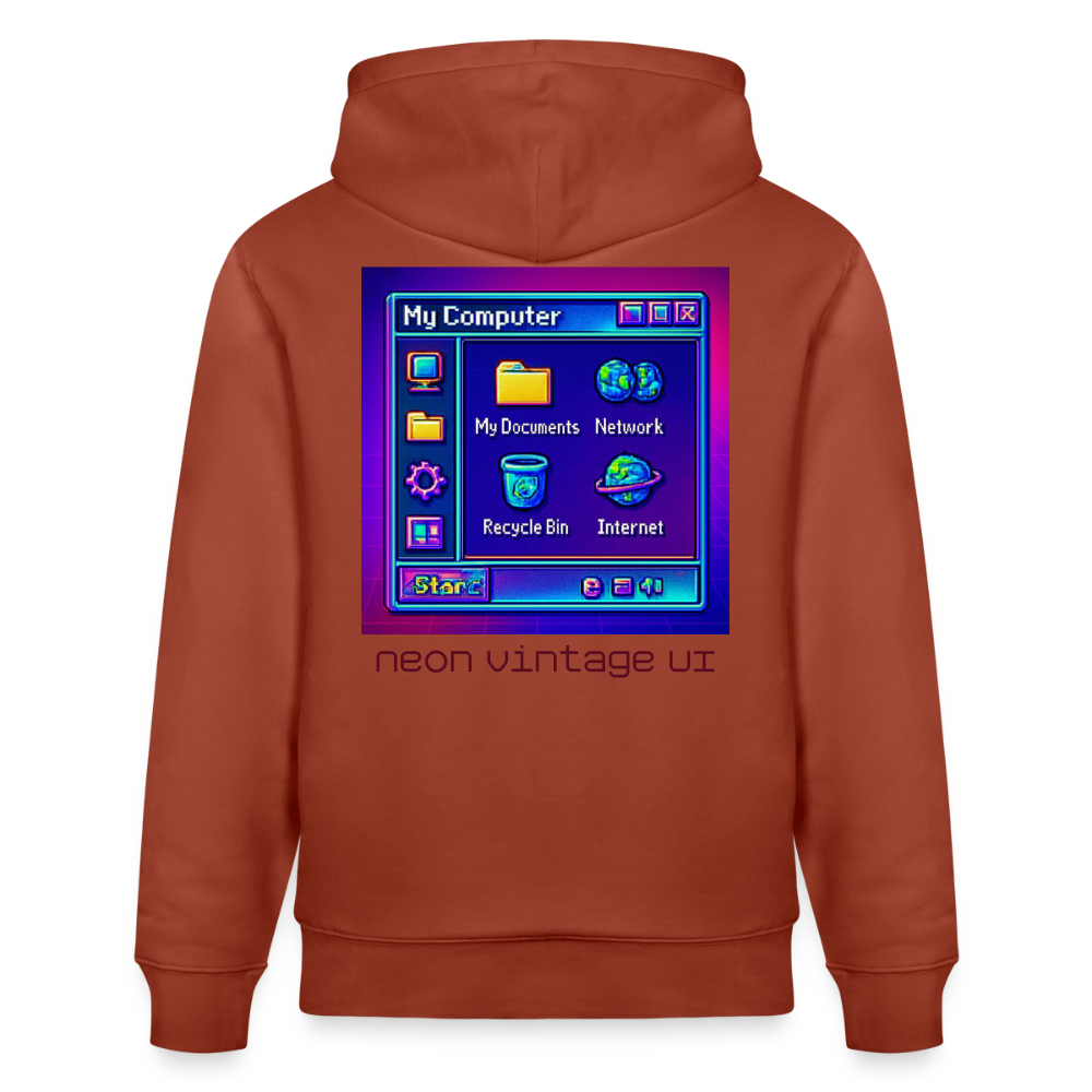 Organic Hoody - Retro Desktop - heritage brown