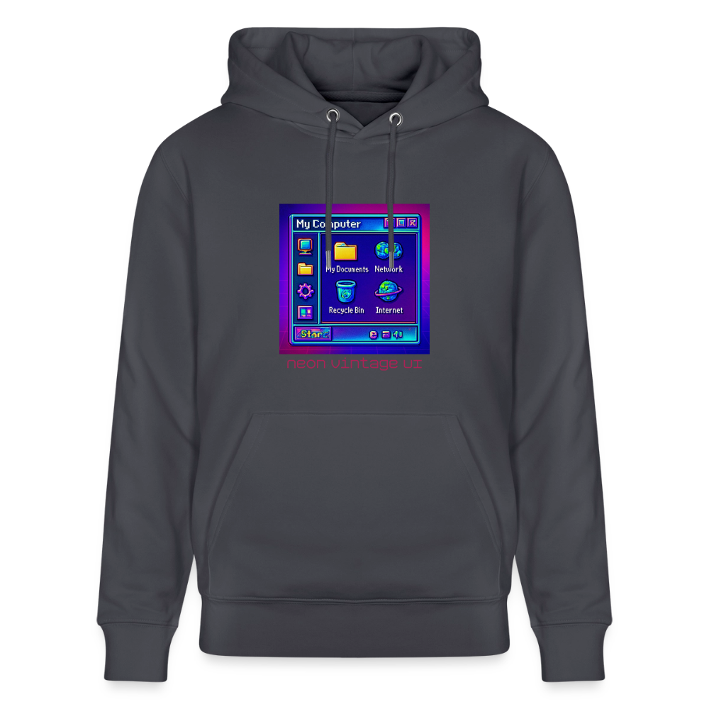 Organic Hoody - Retro Desktop - indigo blue