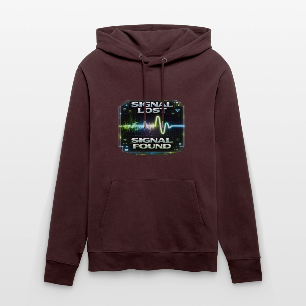 Organic Hoody - Signal Restored - maroon
