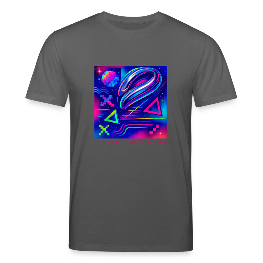 Organic T-Shirt - Neon Geometrics - anthracite