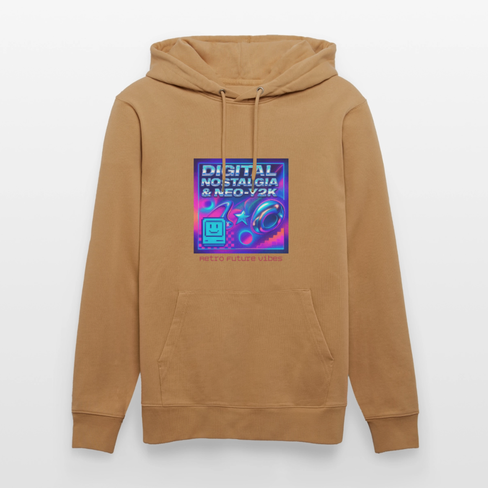 Organic Hoody - Digital Nostalgia - latte