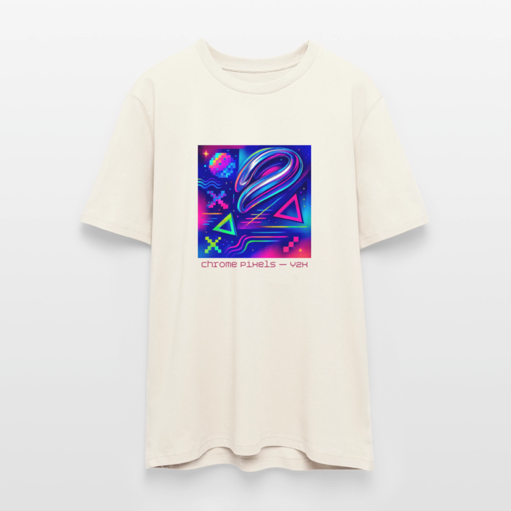 Organic T-Shirt - Neon Geometrics - natural white