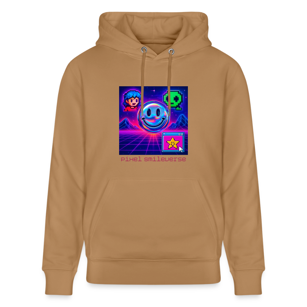 Organic Hoody - Retro Arcade Dream - latte