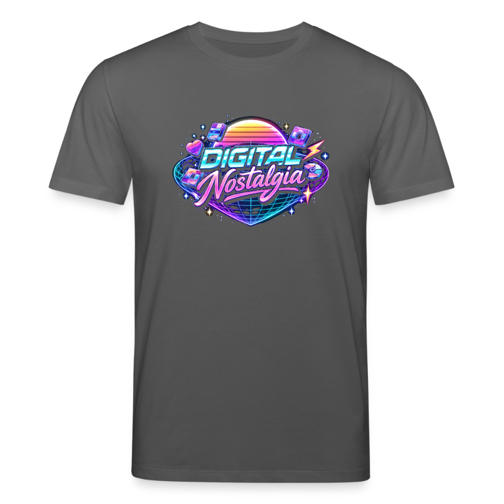 Organic T-Shirt - Retro Future Wave - anthracite