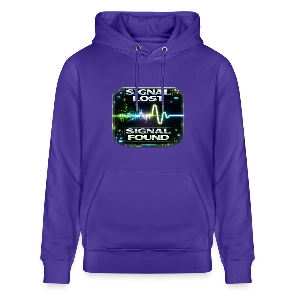 Organic Hoody - Signal Restored - purple love 