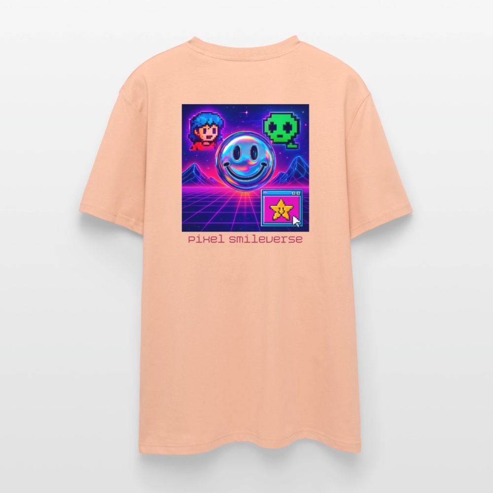 Organic T-Shirt - Retro Arcade Dream - peach