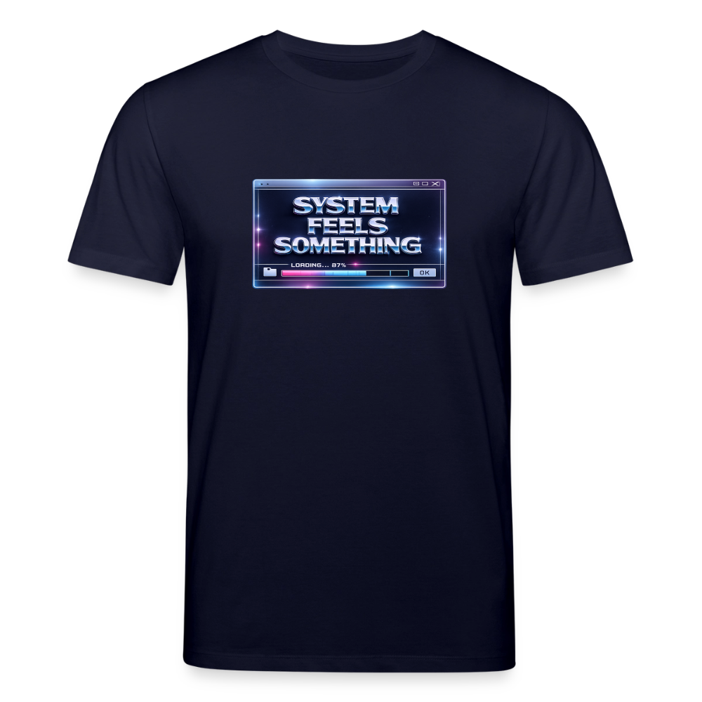 Organic T-Shirt - Sentience Loading Now - navy
