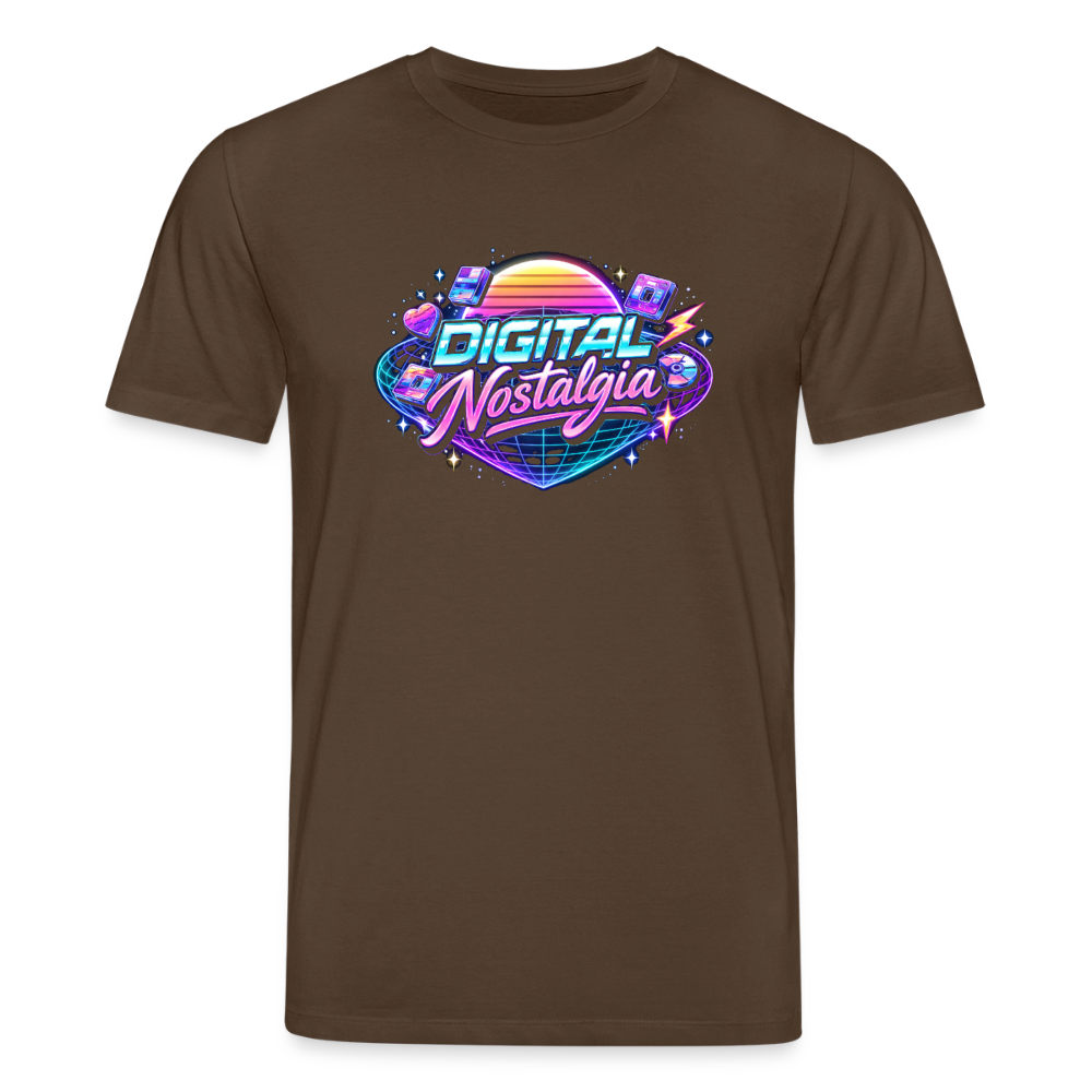 Organic T-Shirt - Retro Future Wave - mocha