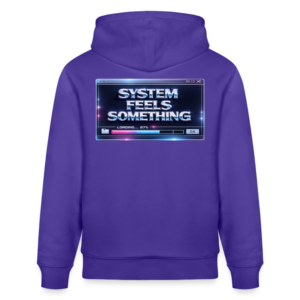 Organic Hoody - Sentience Loading Now - purple love 