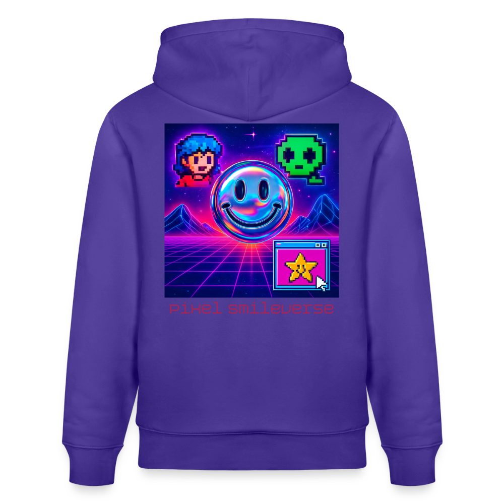 Organic Hoody - Retro Arcade Dream - purple love 