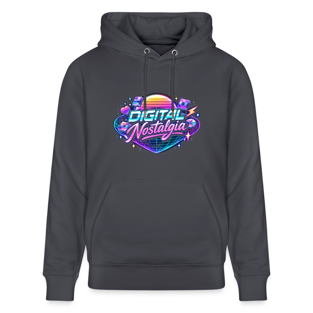 Organic Hoody - Retro Future Wave - indigo blue