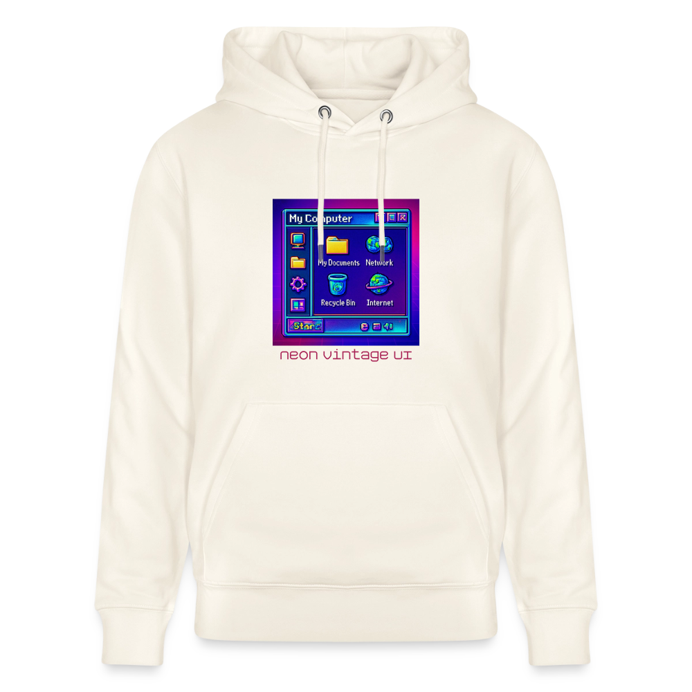 Organic Hoody - Retro Desktop - natural white