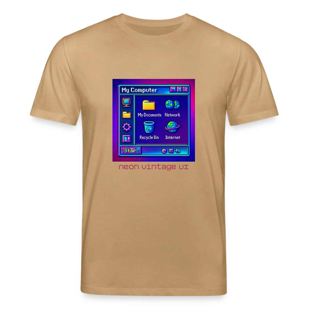 Organic T-Shirt - Retro Desktop - caramel 