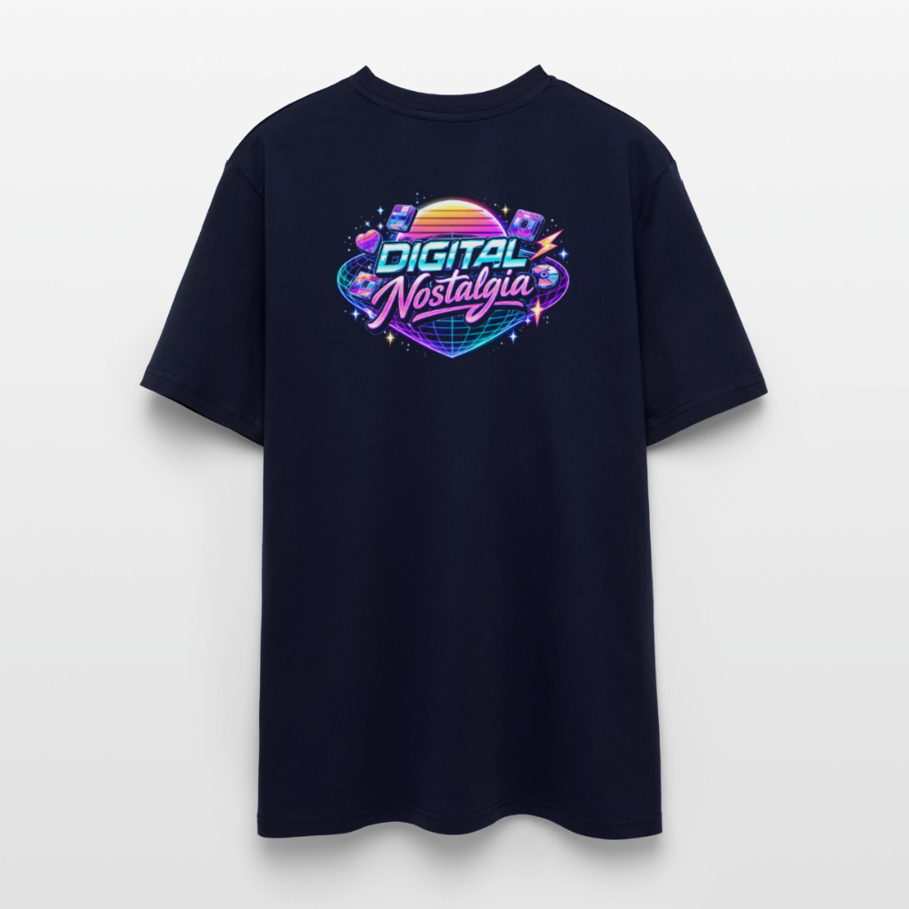 Organic T-Shirt - Retro Future Wave - navy