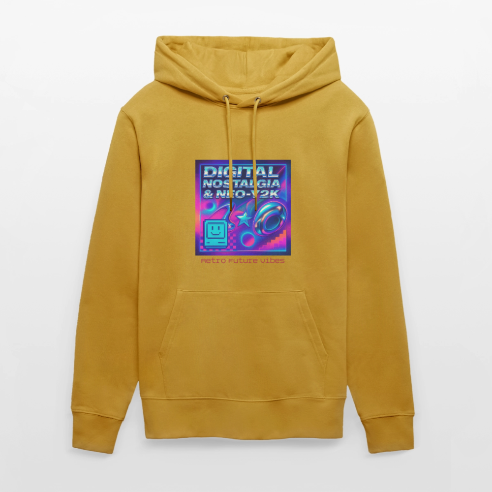 Organic Hoody - Digital Nostalgia - ochre