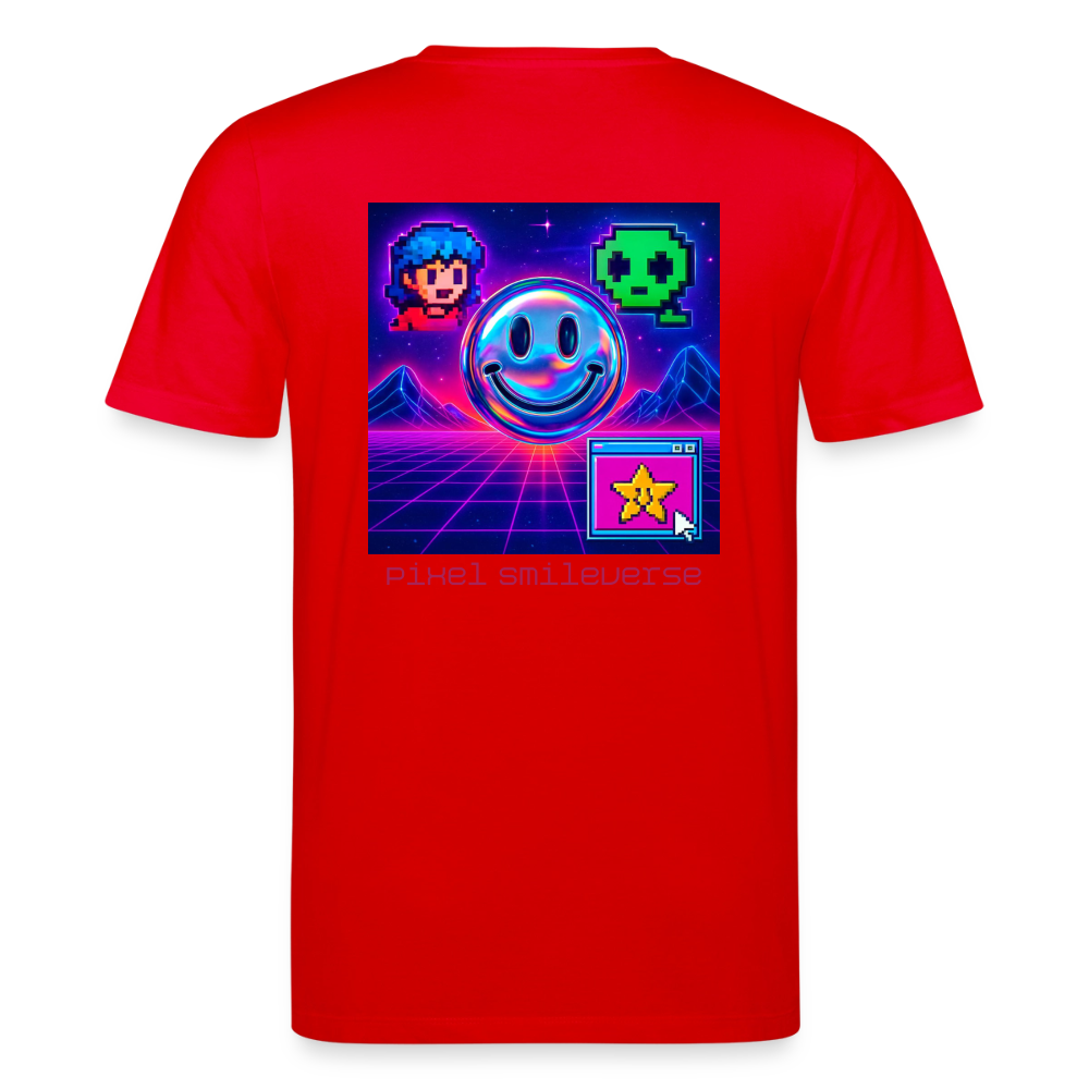 Organic T-Shirt - Retro Arcade Dream - red