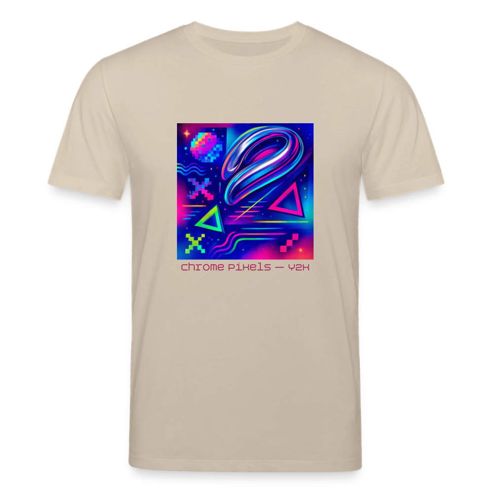 Organic T-Shirt - Neon Geometrics - beige