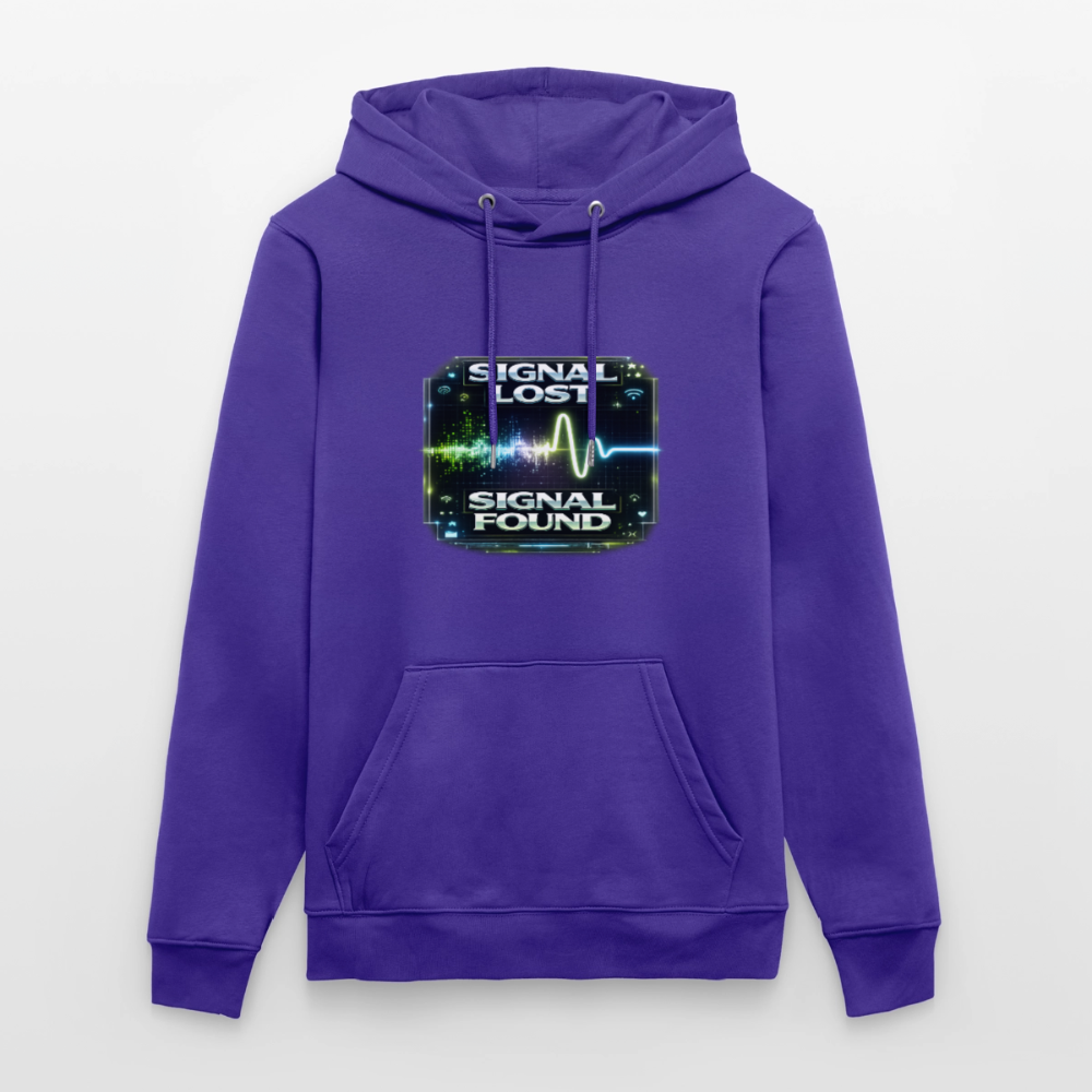 Organic Hoody - Signal Restored - purple love 
