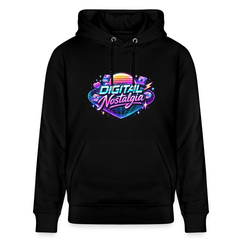 Organic Hoody - Retro Future Wave - black