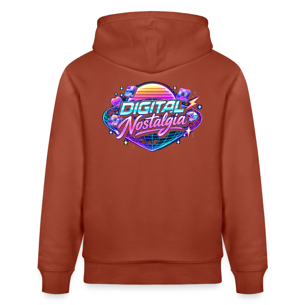 Organic Hoody - Retro Future Wave - heritage brown