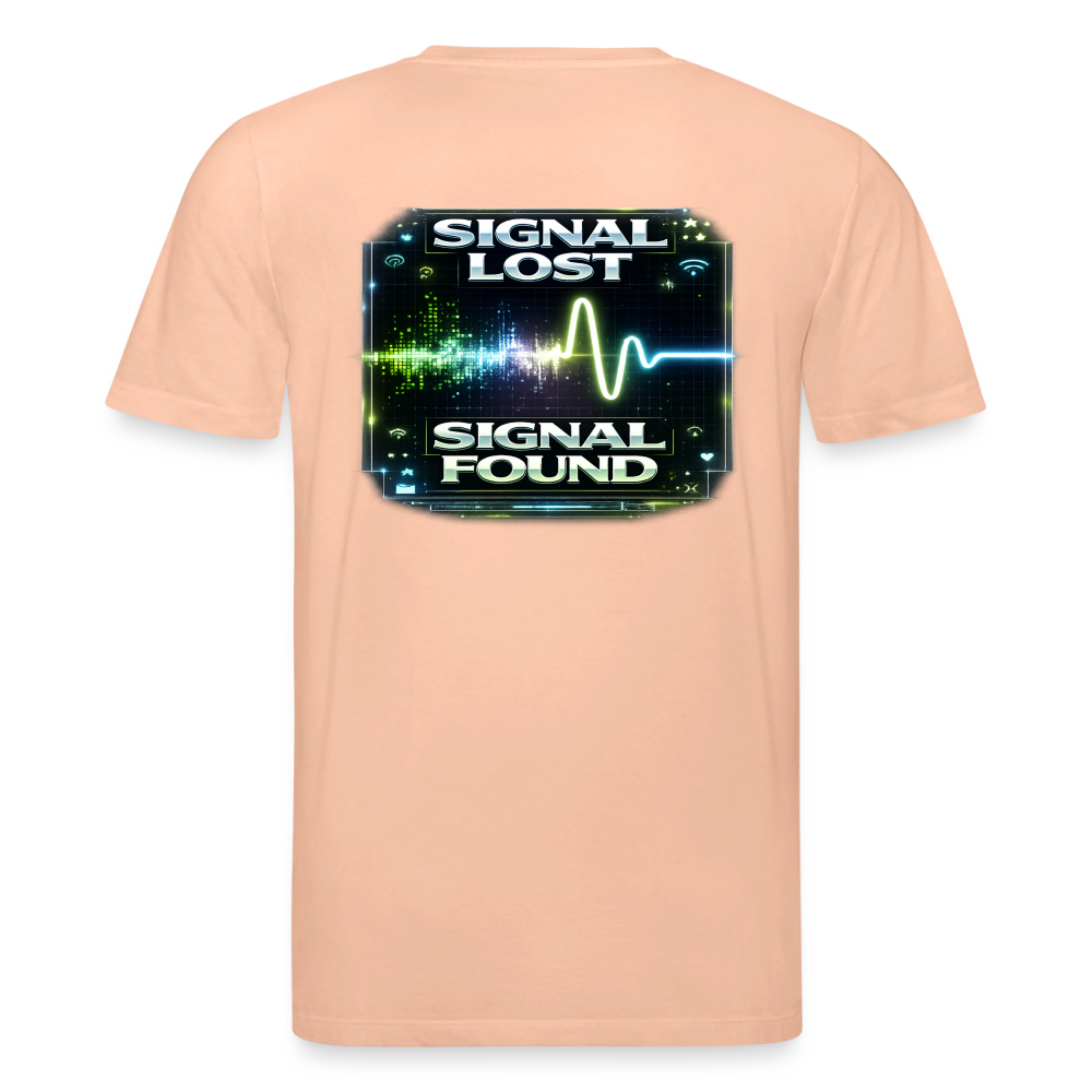 Organic T-Shirt - Signal Restored - peach