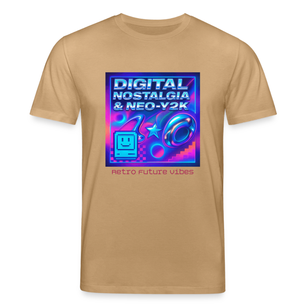 Organic T-Shirt - Digital Nostalgia - caramel 